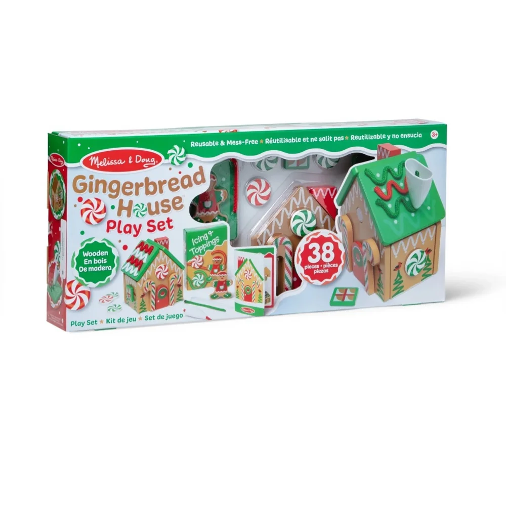 NEW Melissa & Doug Gingerbread House Play Set One Size Brown Green